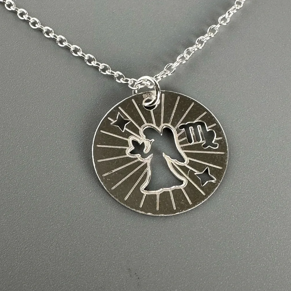 Sterling Silver Virgo Zodiac Necklace